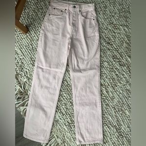 Aritizia light pink Denim Forum jeans
